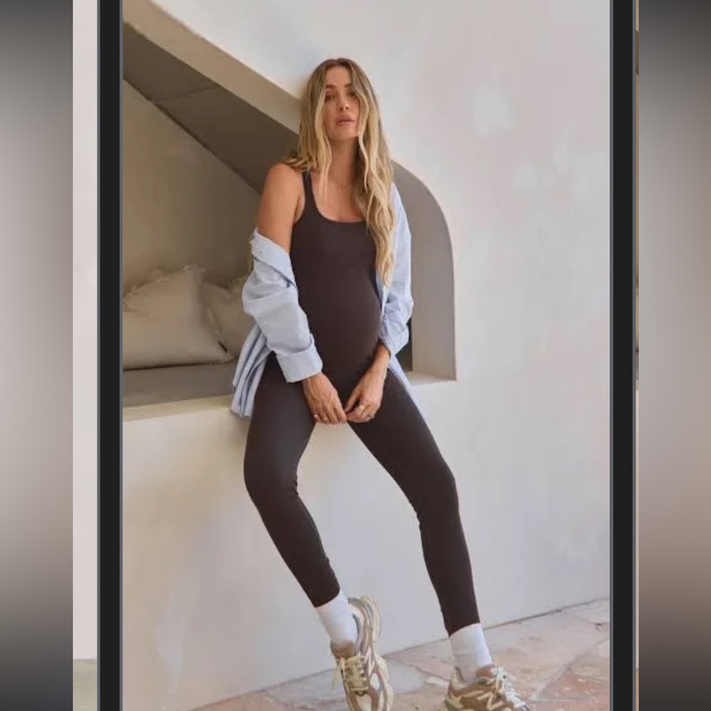 Women's brown maternity Jumpsuit